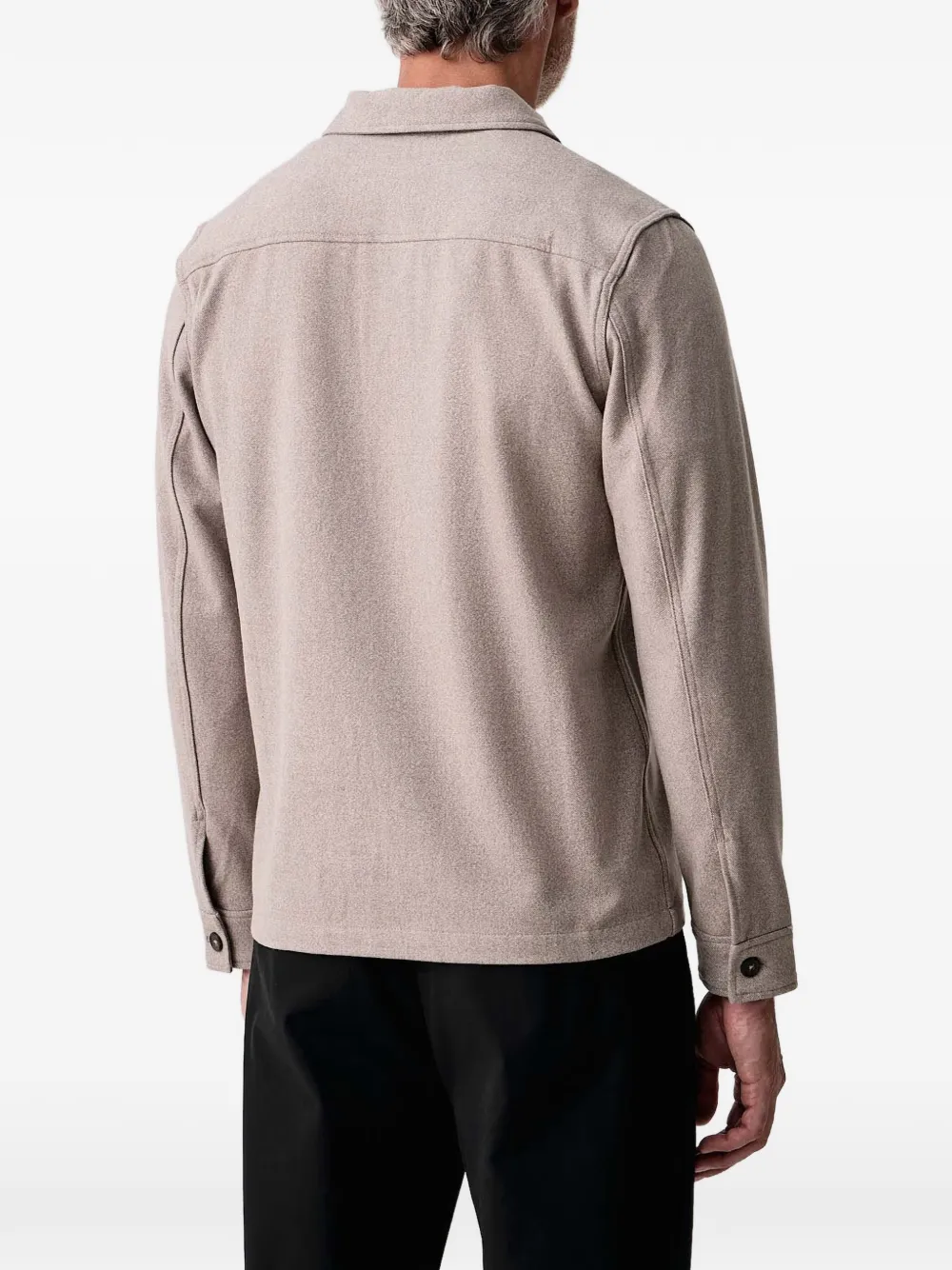 Lindbergh patch-pocket long-sleeve overshirt Grijs