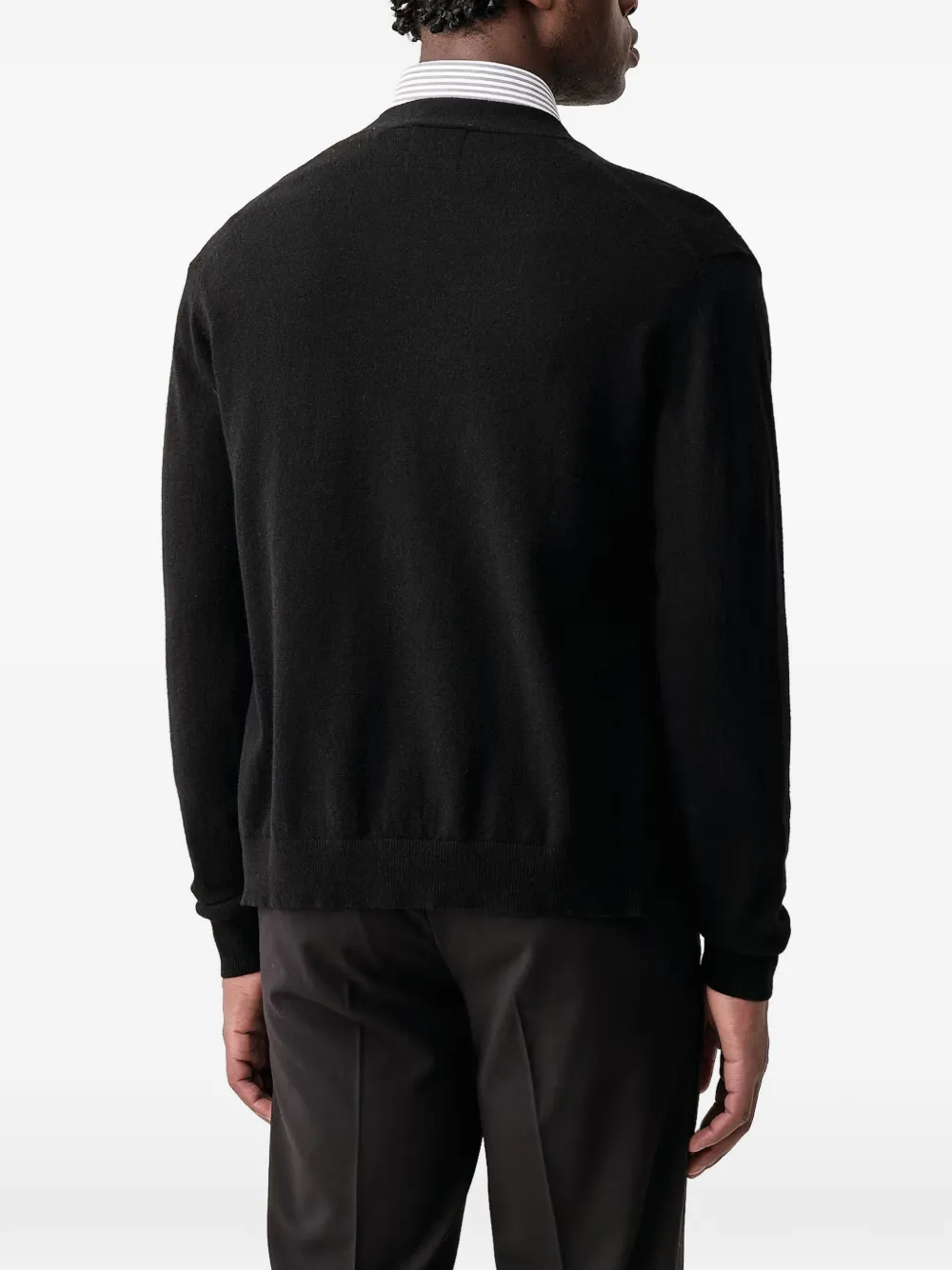 Lindbergh button-up knit cardigan Zwart