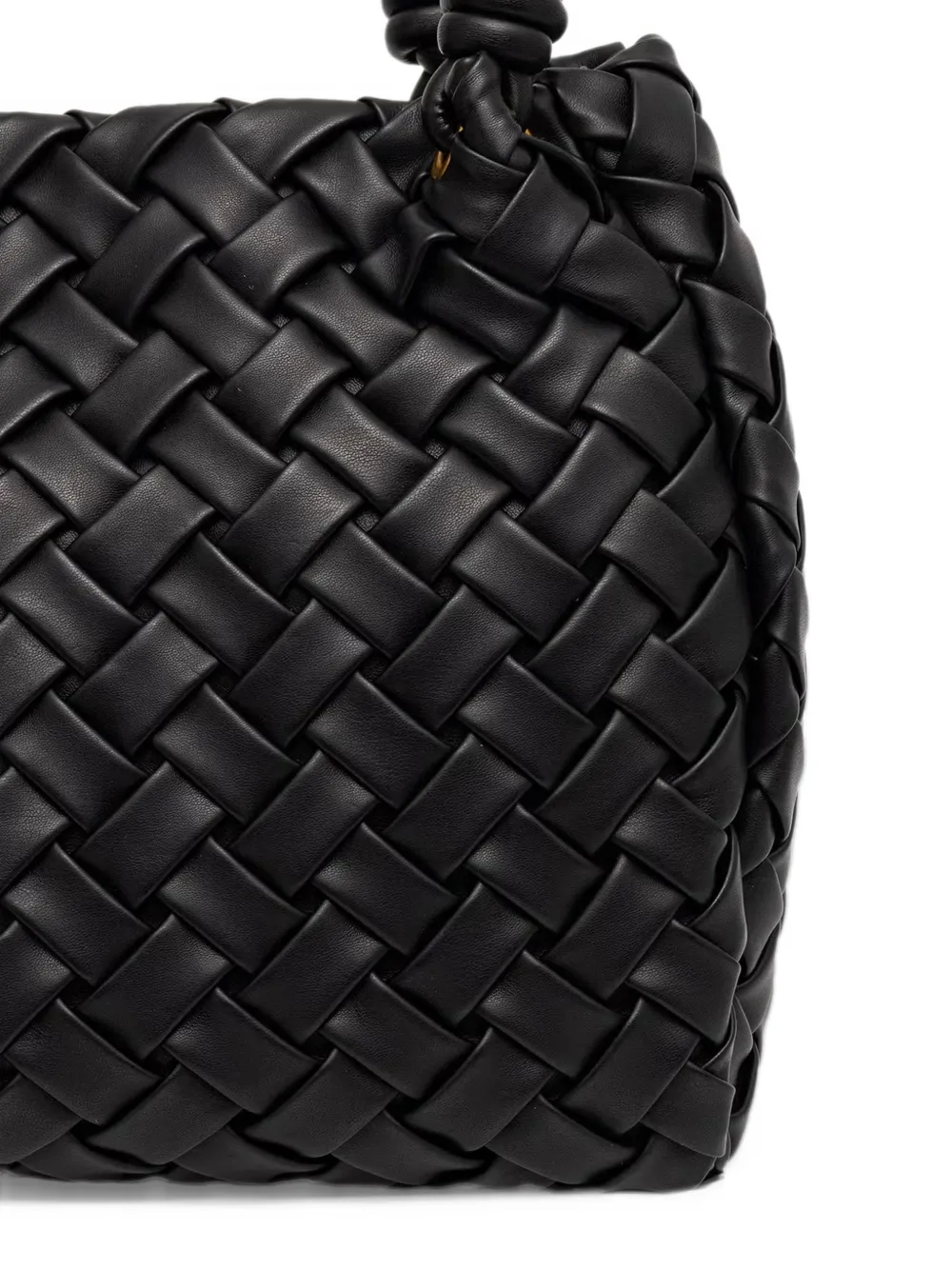 Lola Casademunt woven-design logo-plaque tote bag Zwart