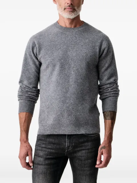 Lindbergh embroidered-logo crew-neck wool sweater