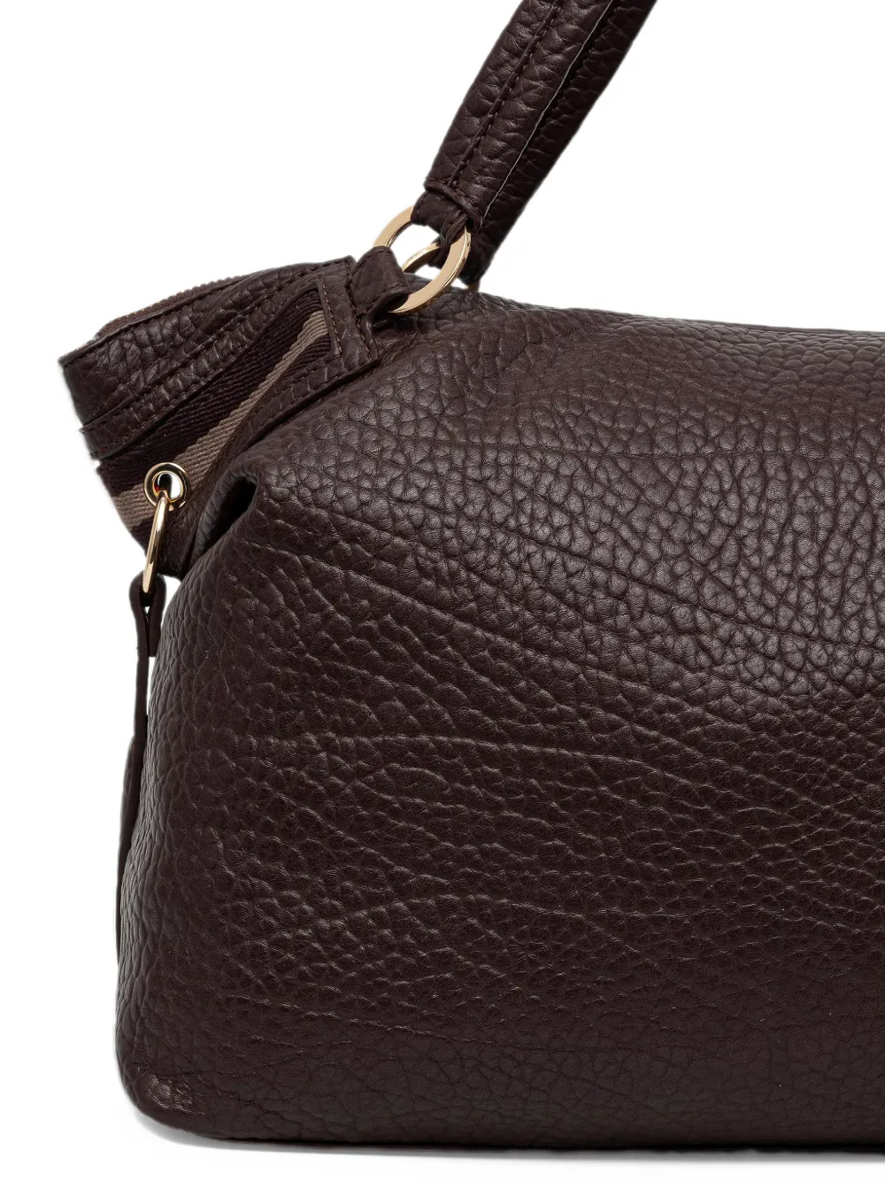 LIU JO pebbled-texture zipped tote bag Rood