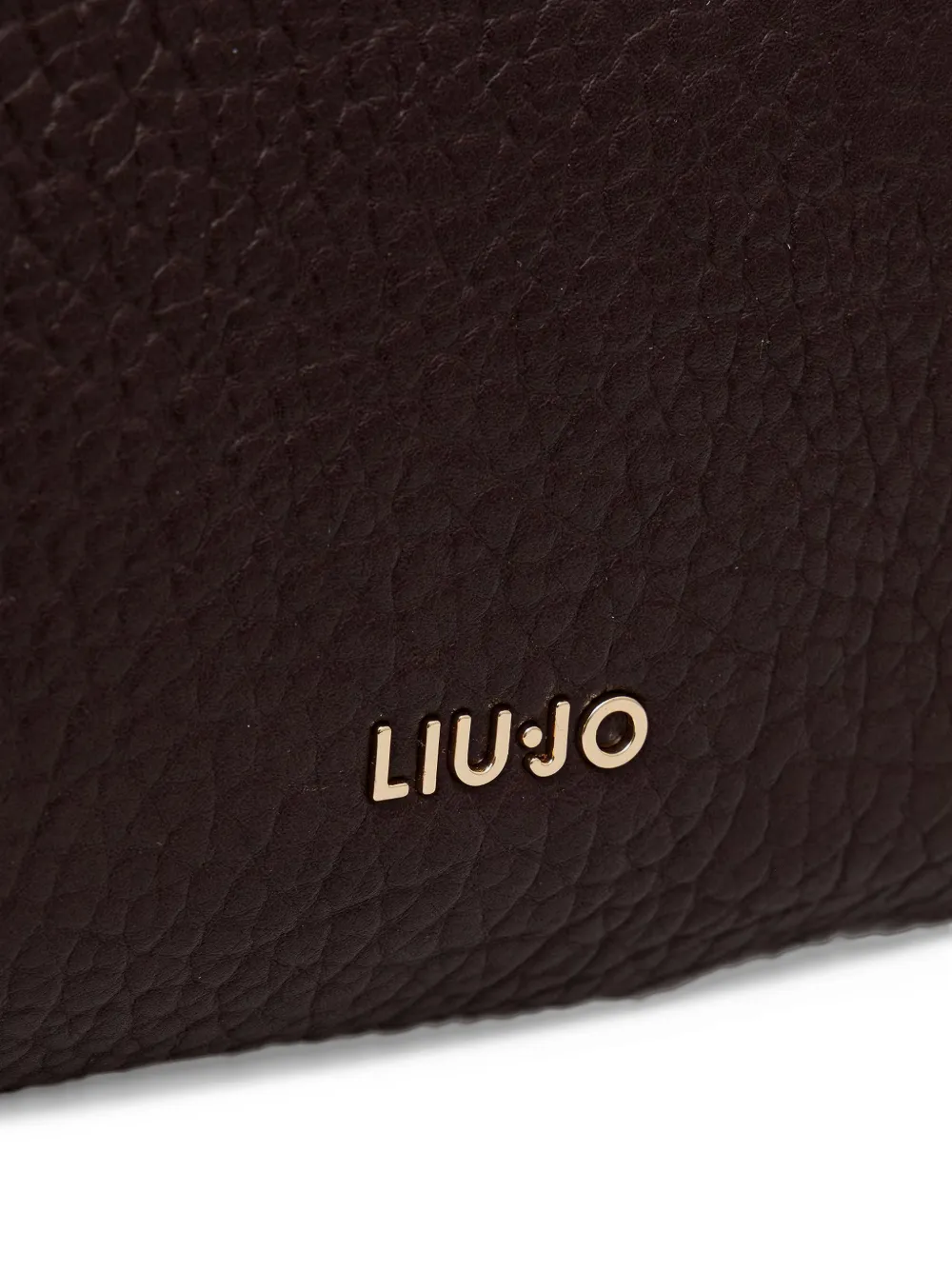 LIU JO pebbled-texture zipped tote bag Rood