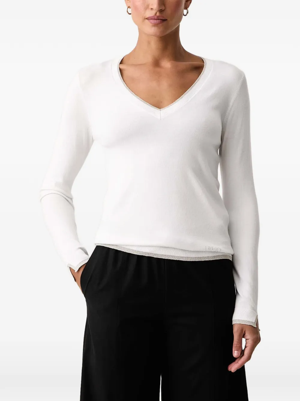 LIU JO knit sweater with V-neck