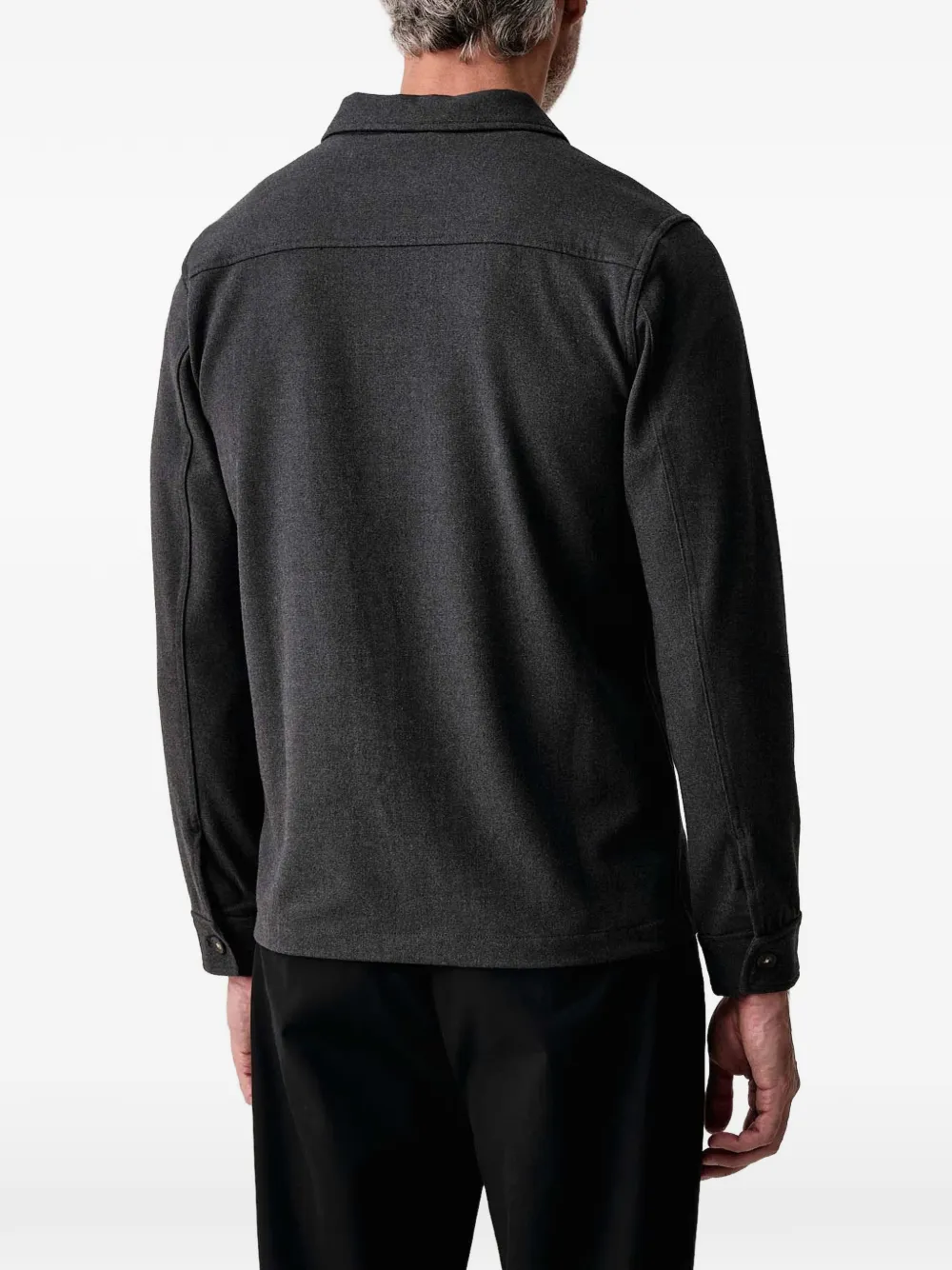 Lindbergh patch-pocket button-up overshirt Grijs