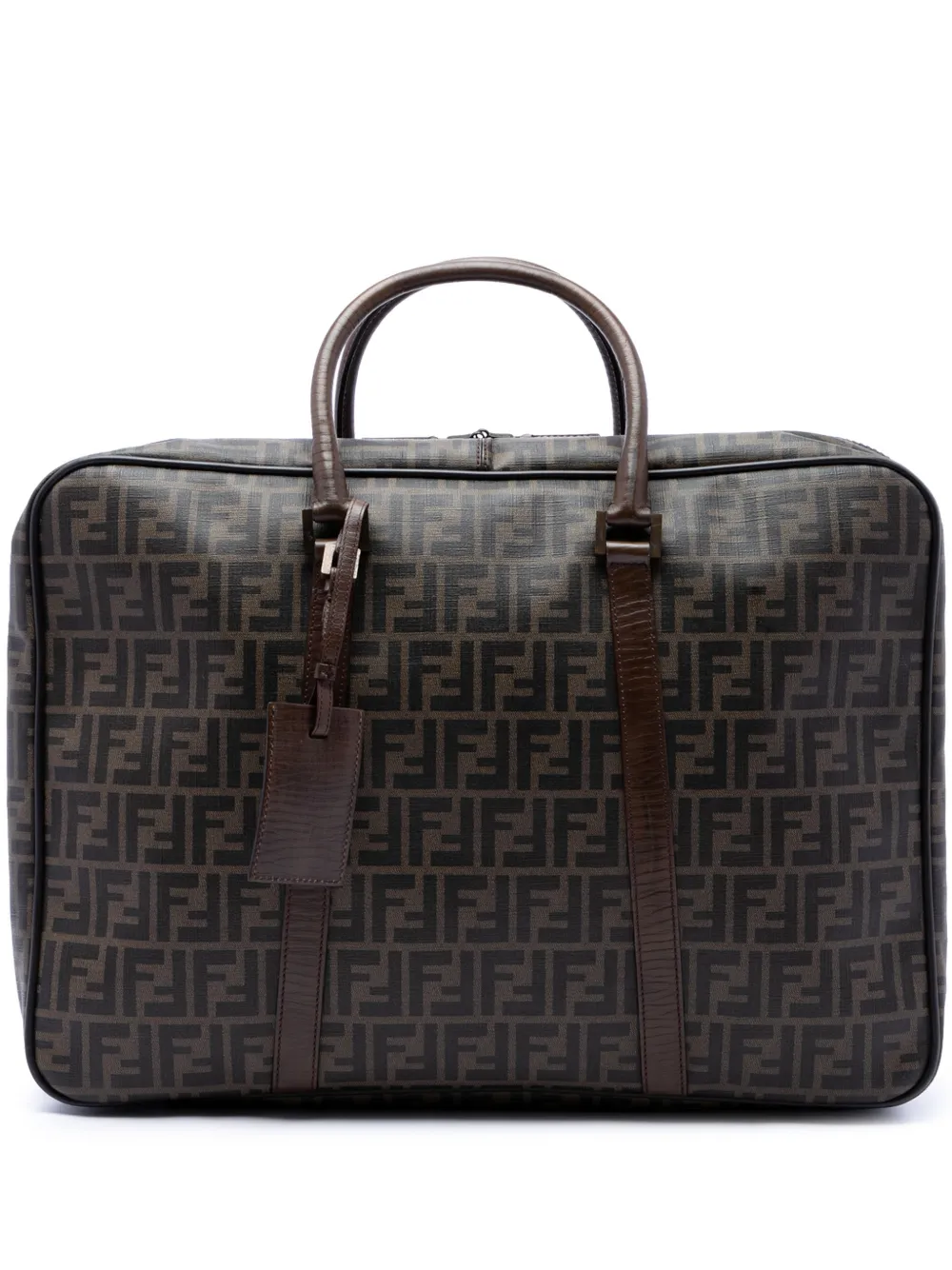Fendi Pre-Owned 2000-2010 Zucca Coated Canvas Suitcase travel bag - Brown