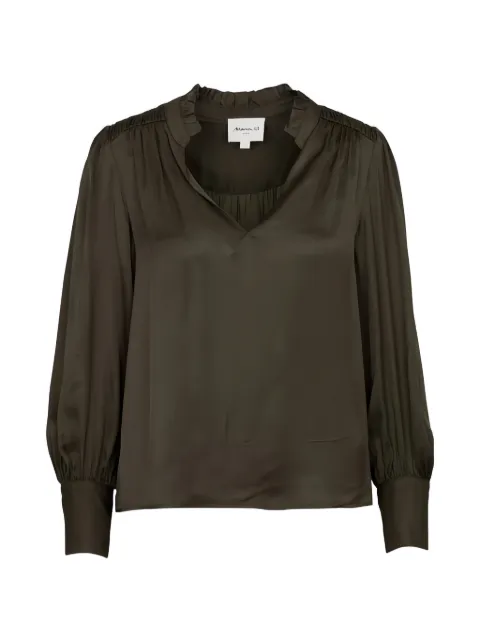 MAISON123 Maeva ruffled satin blouse