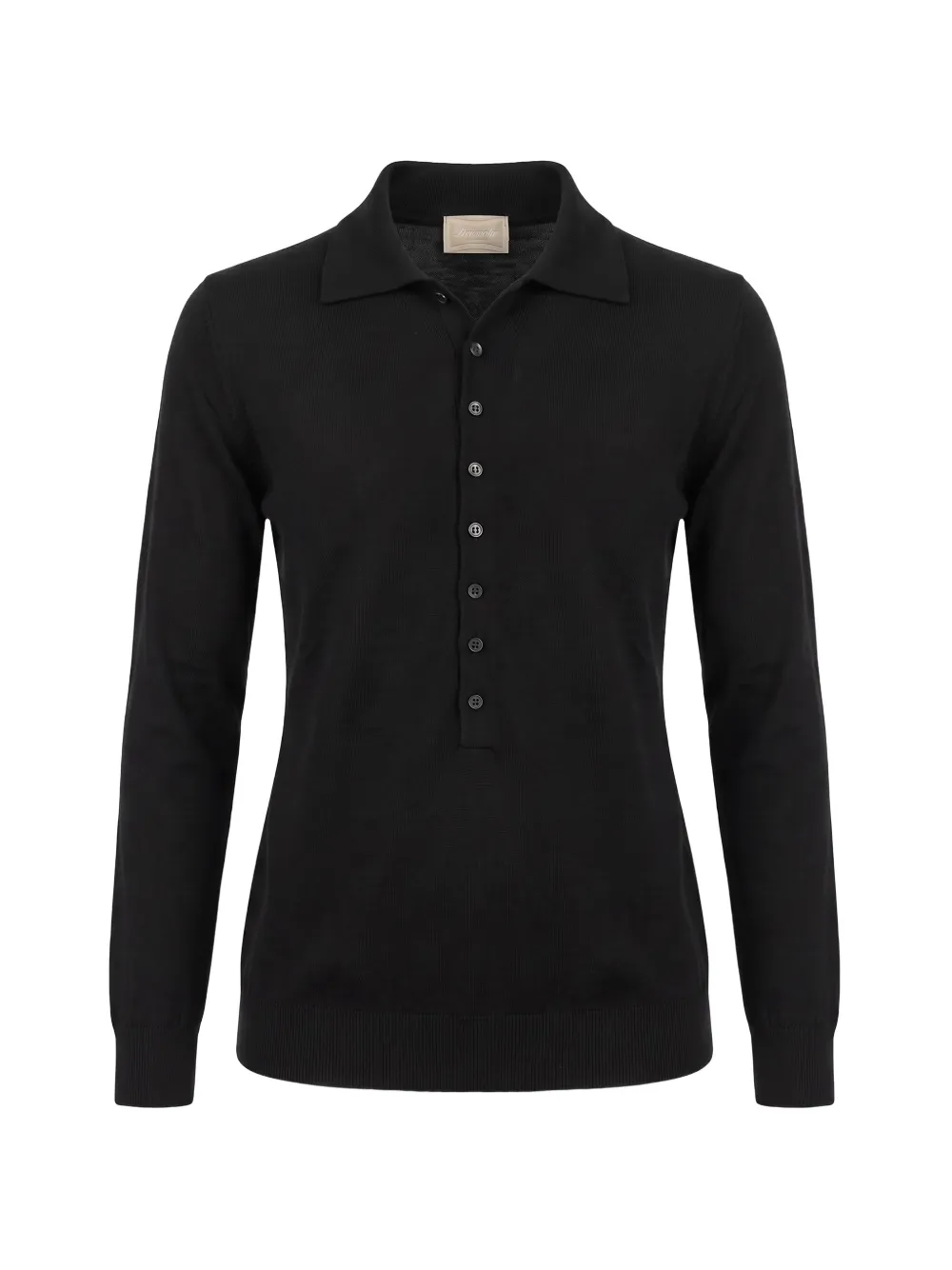 Drumohr button-down long-sleeve polo shirt - Nero