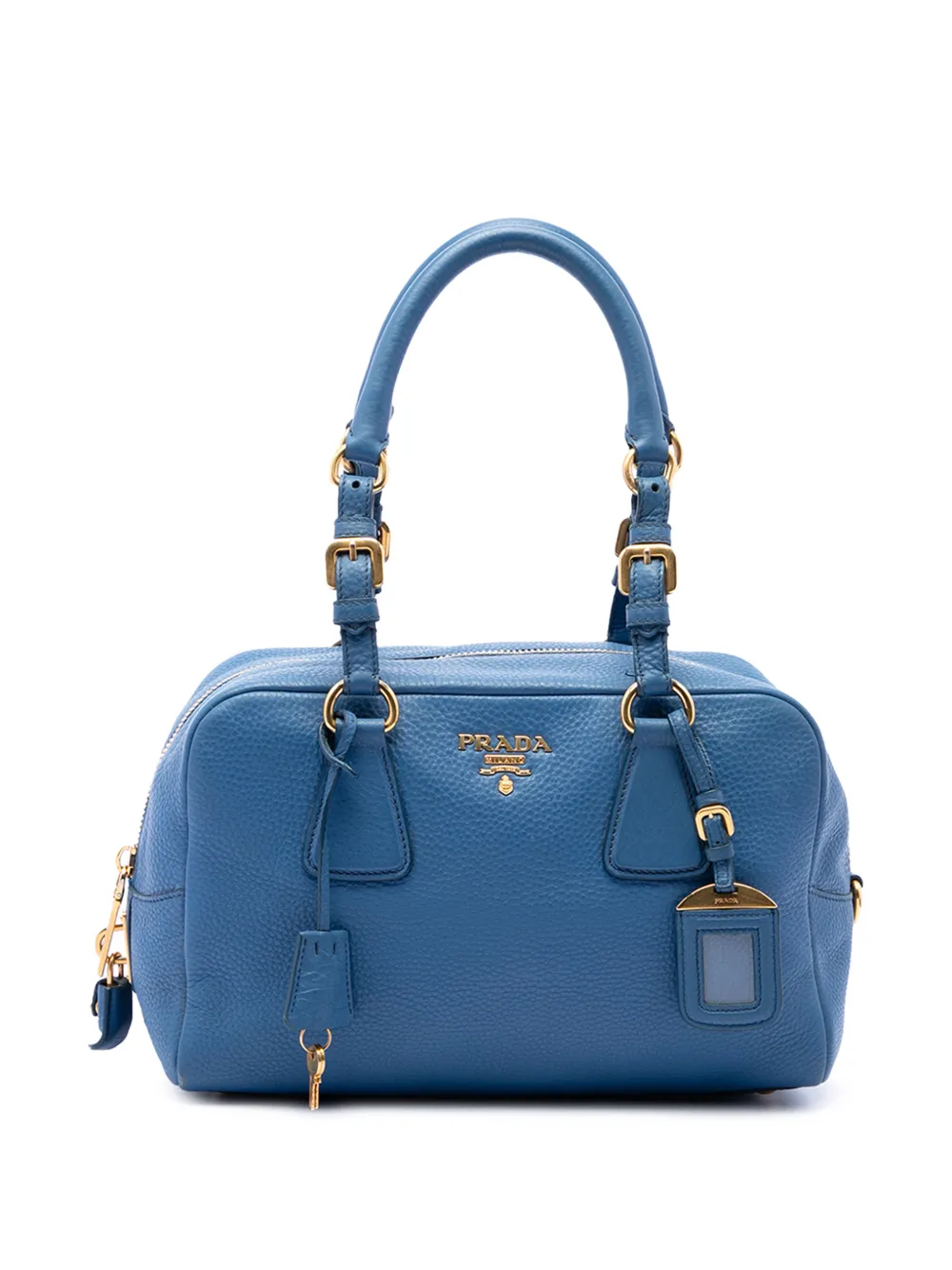 Prada Pre-Owned 2013-2026 Vitello Daino Bauletto Bag shoulder bag - Blue