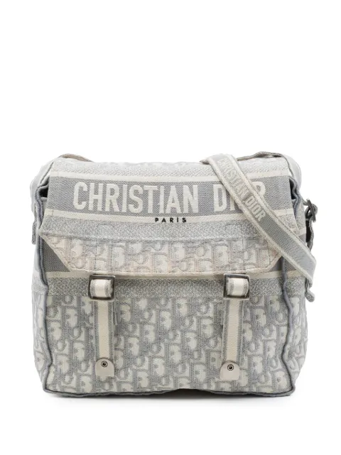 Christian Dior Pre-Owned bolsa crossbody Oblique Diorcamp mediana de lona 2021