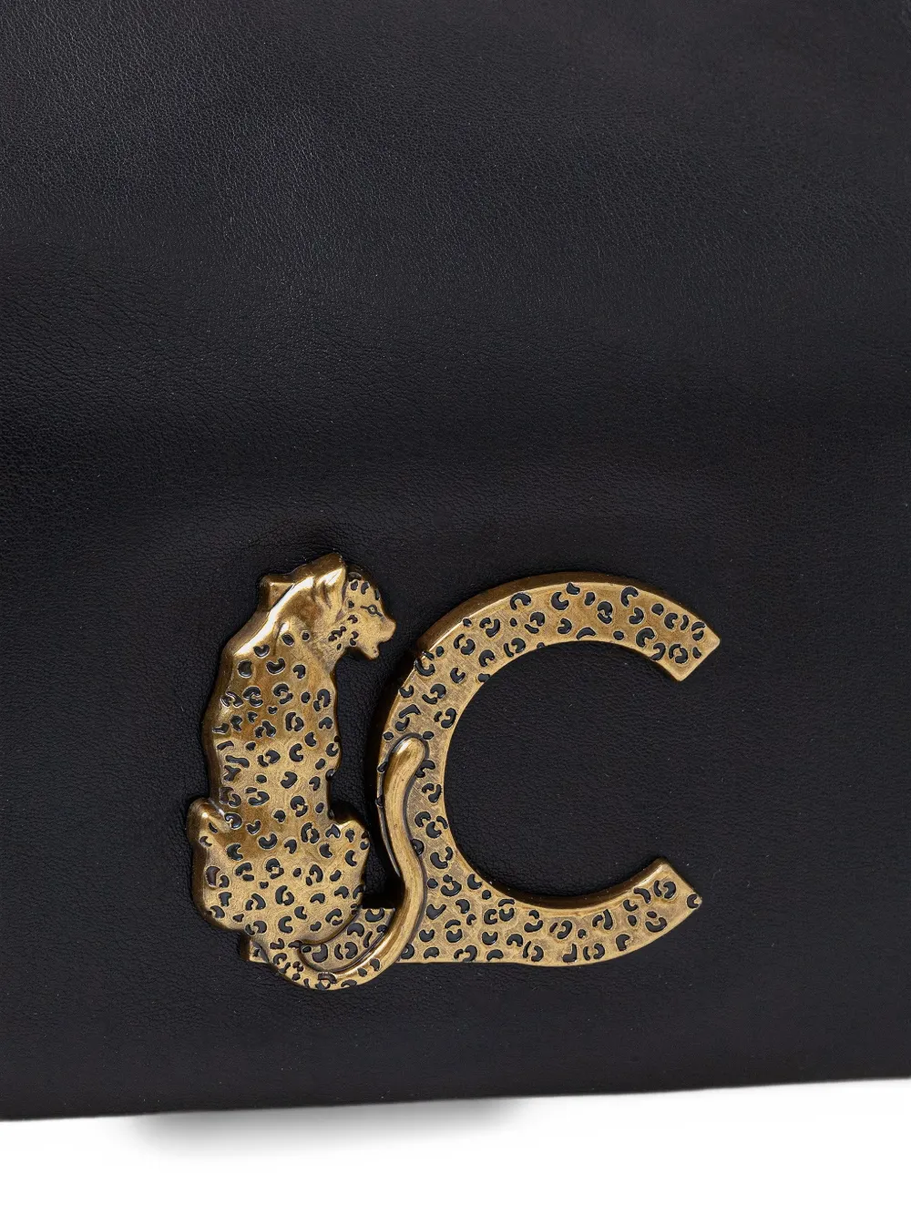 Lola Casademunt leopard-logo plaque tote bag Zwart
