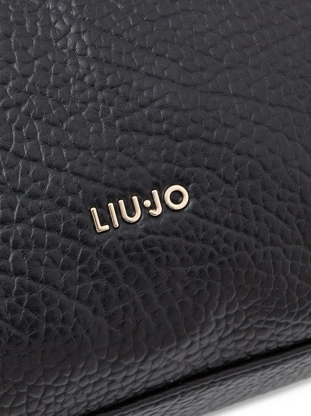 LIU JO grained-effect zip-detail tote bag Zwart