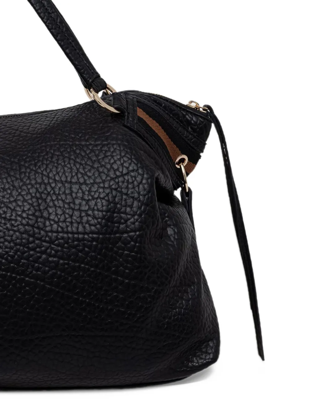 LIU JO grained-effect zip-detail tote bag Zwart