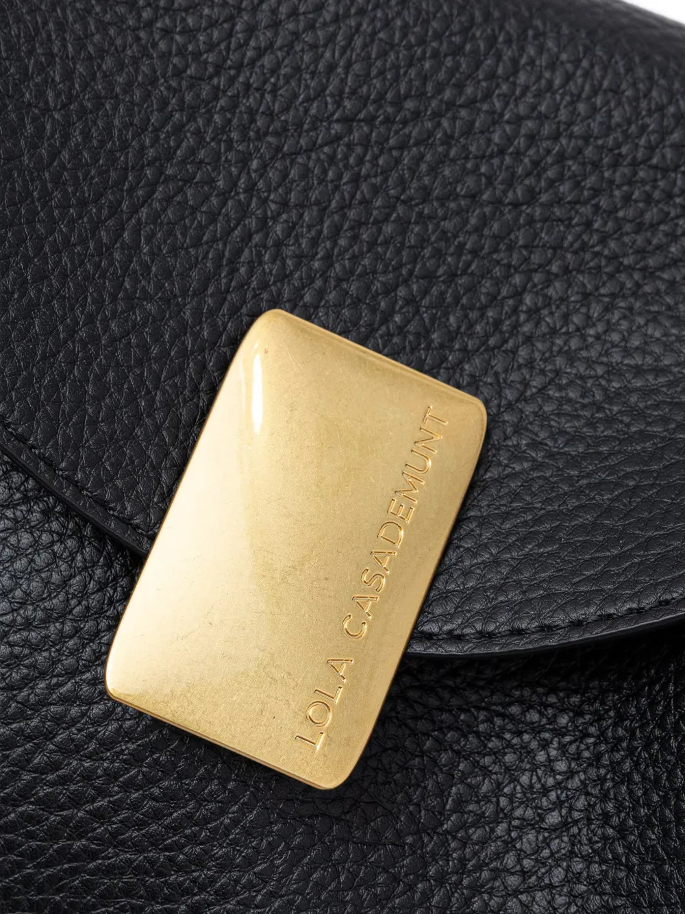 Lola Casademunt logo-plaque pebbled-effect tote bag Zwart