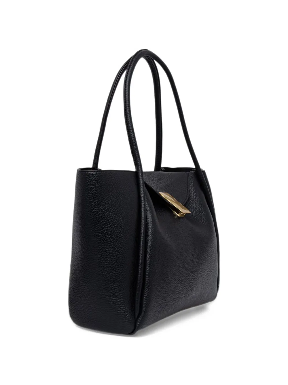 Lola Casademunt logo-plaque pebbled-effect tote bag Zwart
