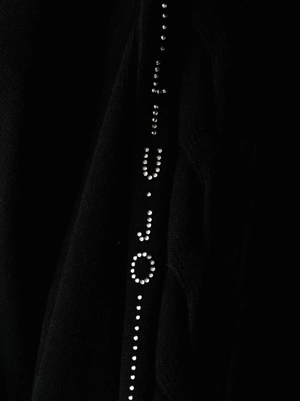 LIU JO rhinestone-embellished zip-up cardigan Zwart