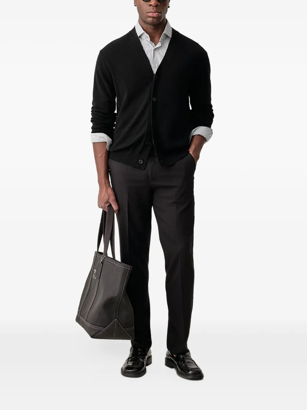 Lindbergh pressed-crease tailored trousers Zwart