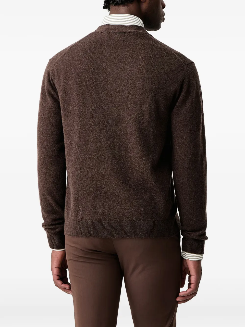 Lindbergh V-neck button-up cardigan Bruin