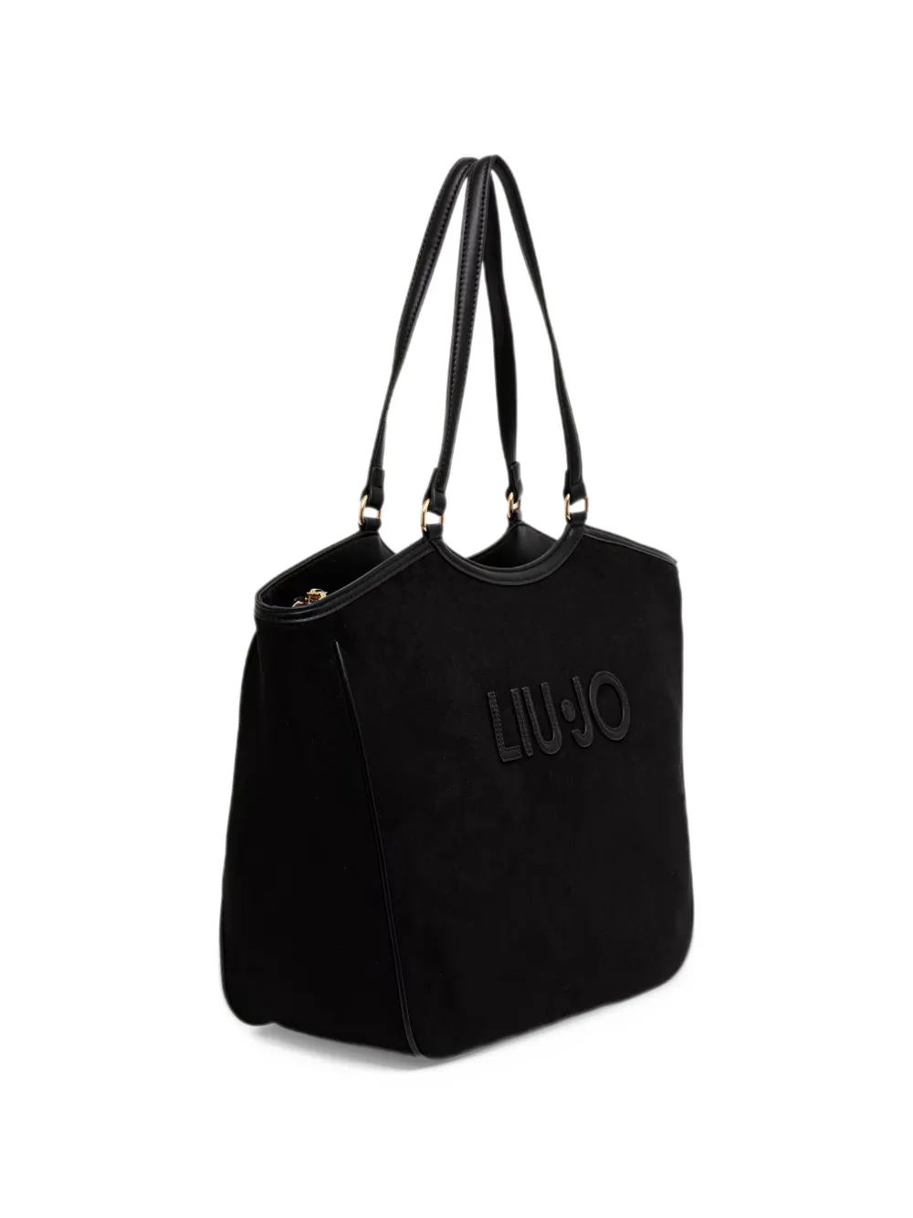 LIU JO logo-appliqué tote bag Zwart