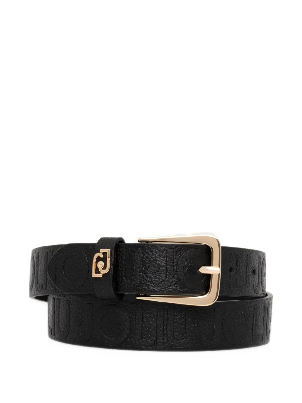 LIU JO logo-embossed buckle-fastening belt - Nero
