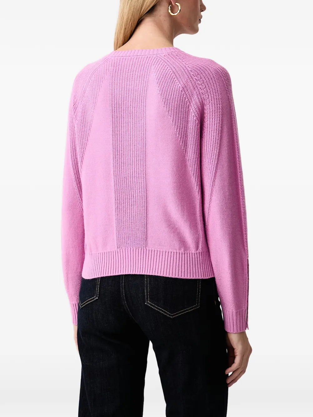 LIU JO knit sweater in a wool-blend with buttons Roze