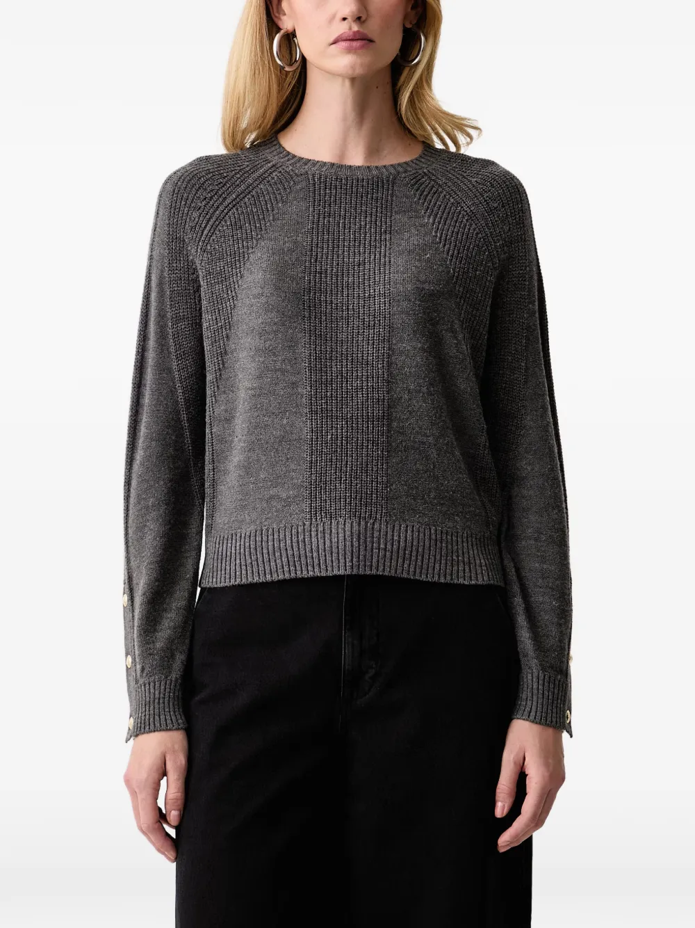 LIU JO knit in a wool blend with buttons Grijs