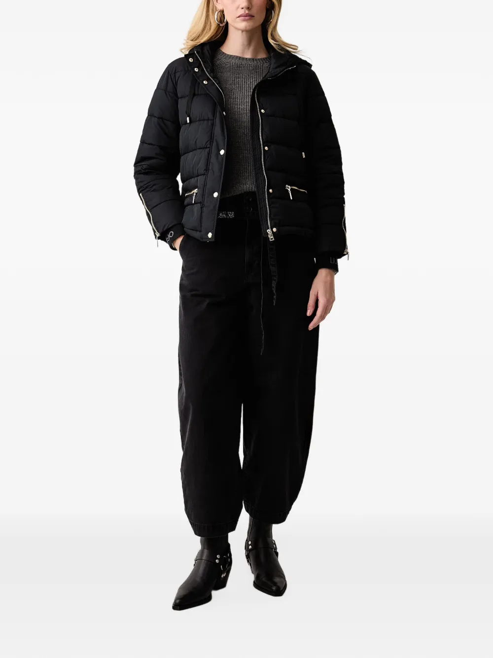 LIU JO knit in a wool blend with buttons Grijs