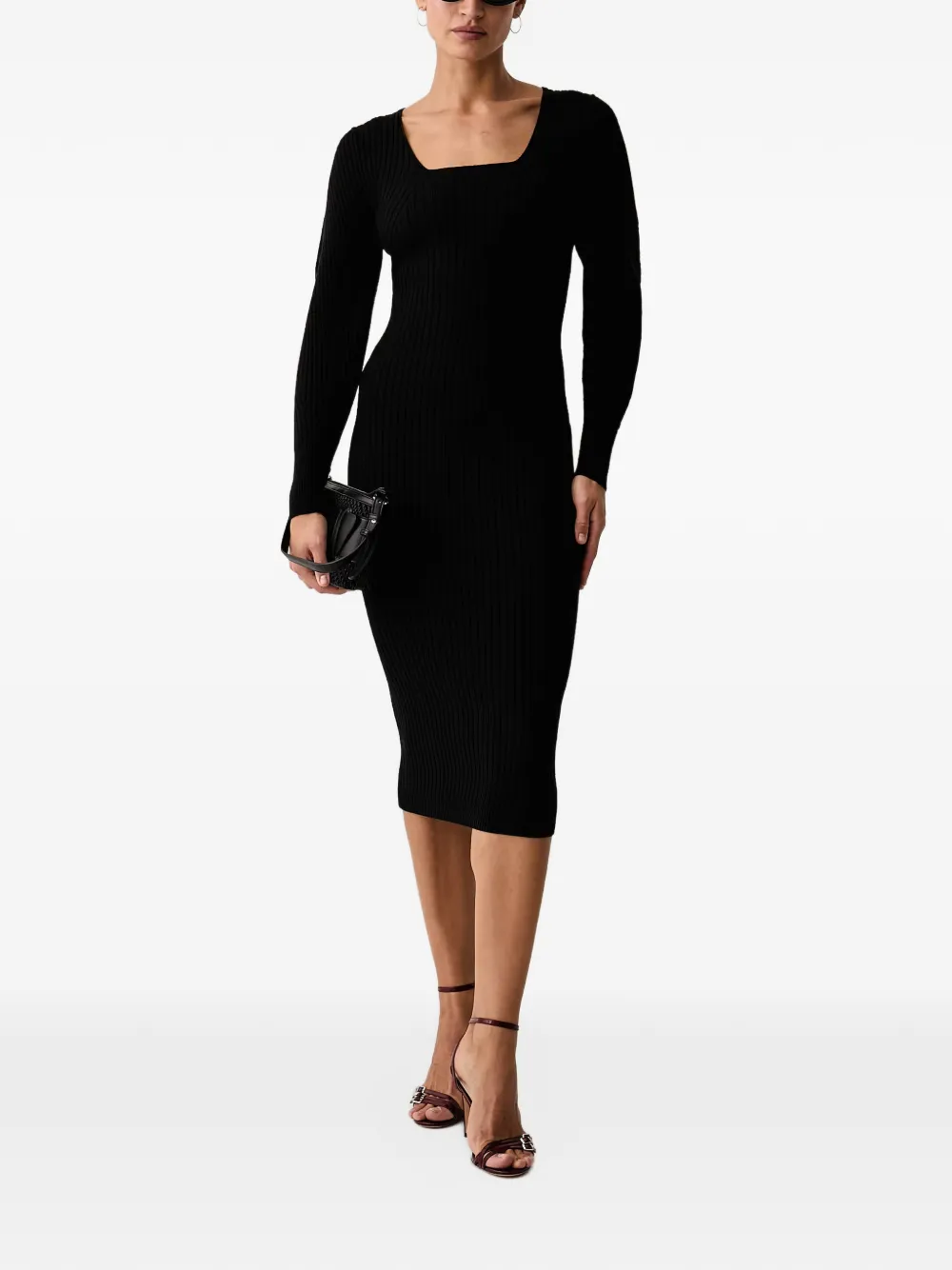 LIU JO dress balloon in knit Zwart
