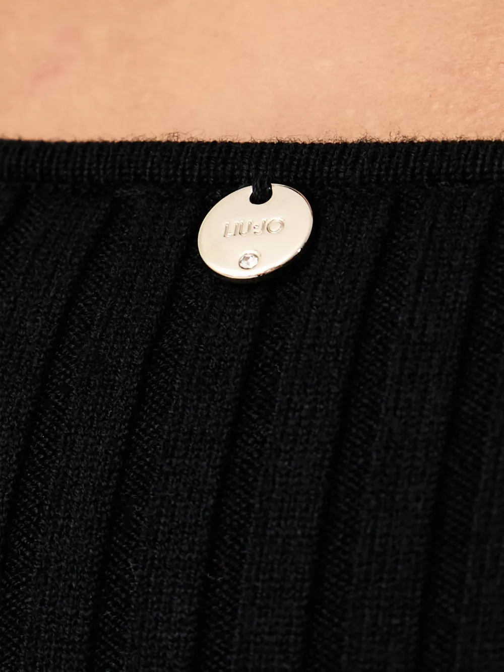LIU JO dress balloon in knit Zwart