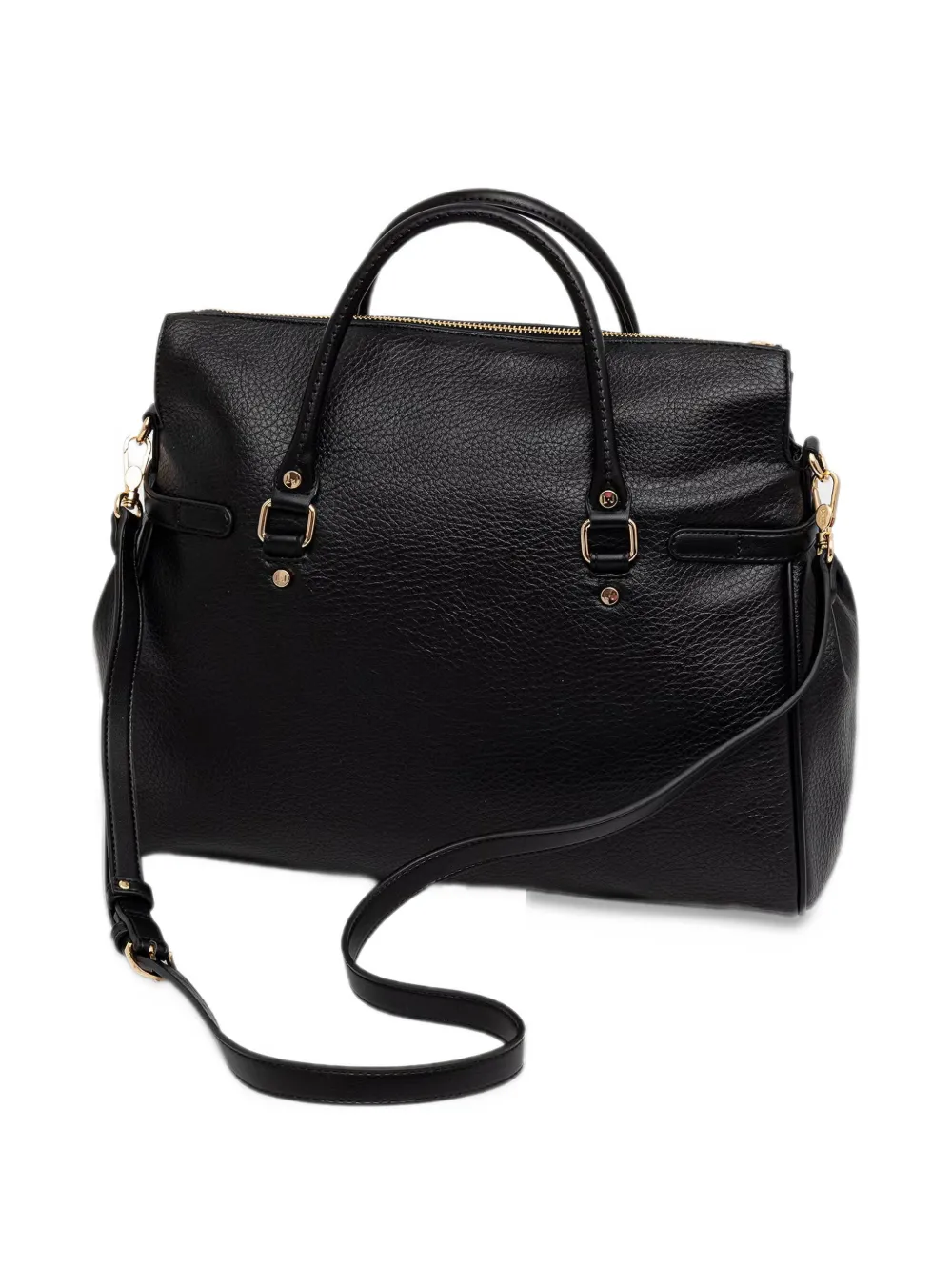 LIU JO logo-plaque pebbled tote bag Zwart