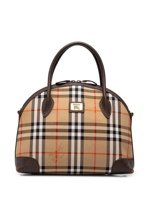 Burberry Pre-Owned 20th Century Haymarket Check Canvas Dome satchel