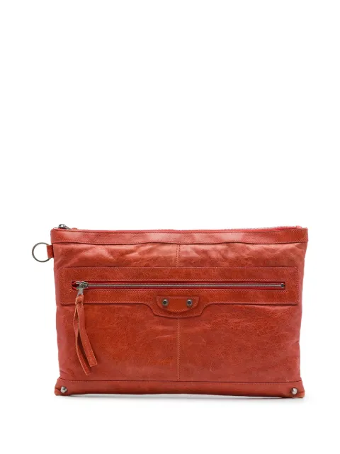 Balenciaga Pre-Owned 2005-2026 Lambskin Motocross Classic Clip L clutch bag