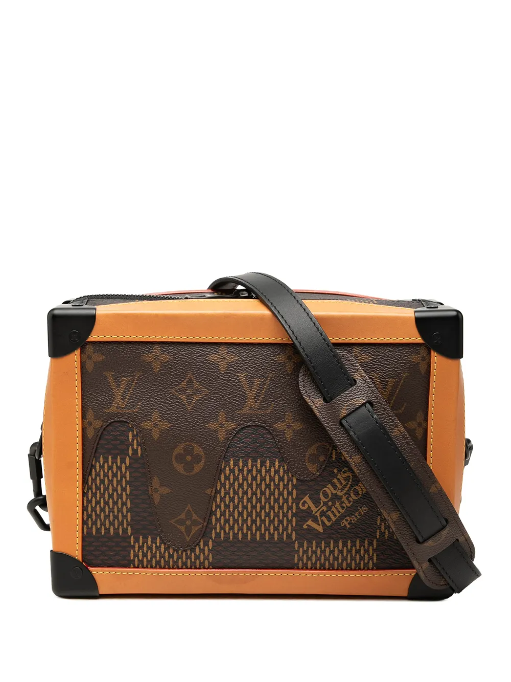 Louis Vuitton Pre-Owned 2020 Nigo Giant Damier Ebene Monogram Soft Trunk crossbody bag - Marrone