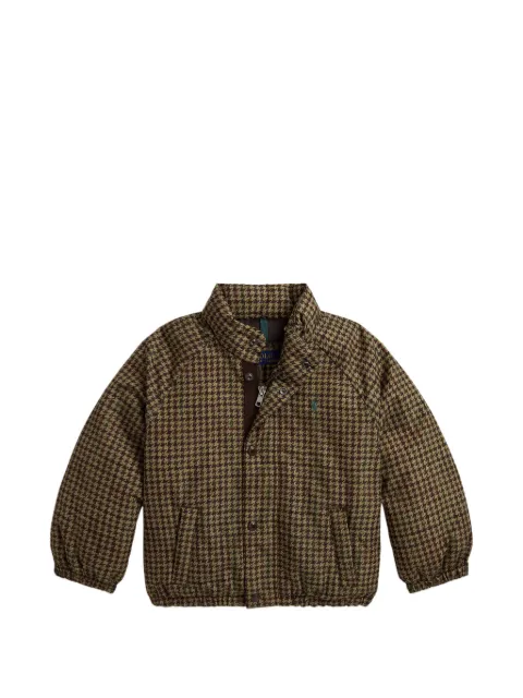 POLO RALPH LAUREN KIDS tweed-print down jacket