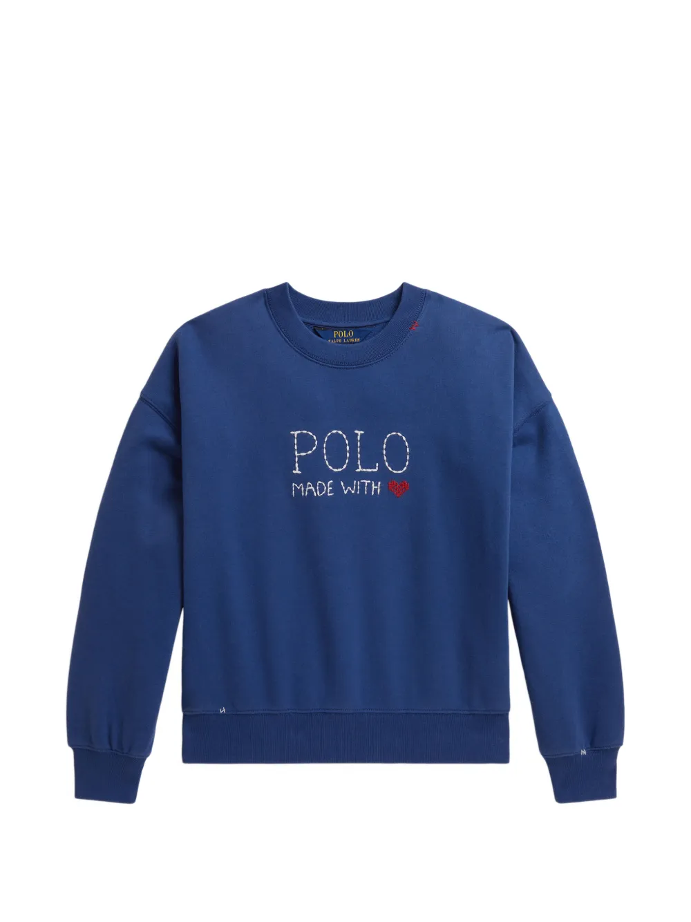 POLO RALPH LAUREN KIDS logo fleece pullover - Blu