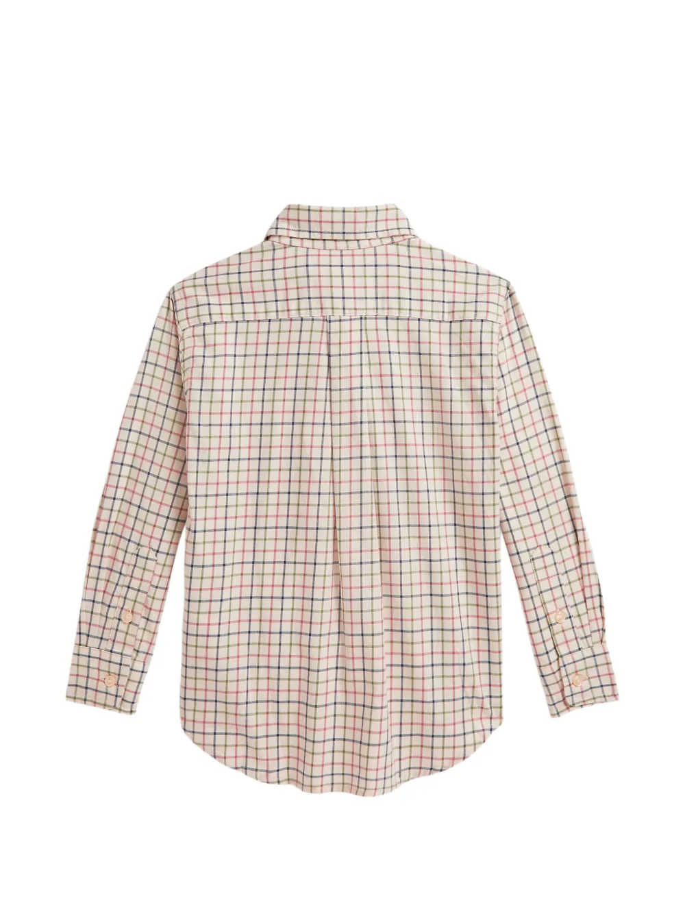 POLO RALPH LAUREN KIDS tattersall cotton twill shirt Beige