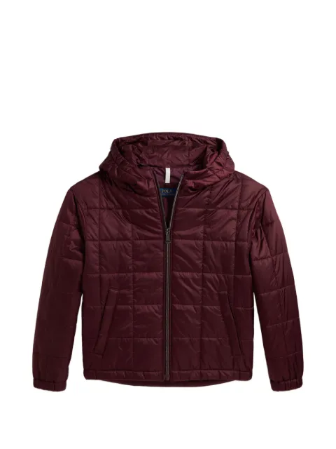 POLO RALPH LAUREN KIDS quilted metallic water-repellent jacket