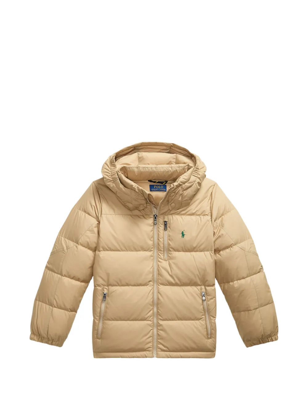 POLO RALPH LAUREN KIDS The Gorham down hooded jacket - Toni neutri