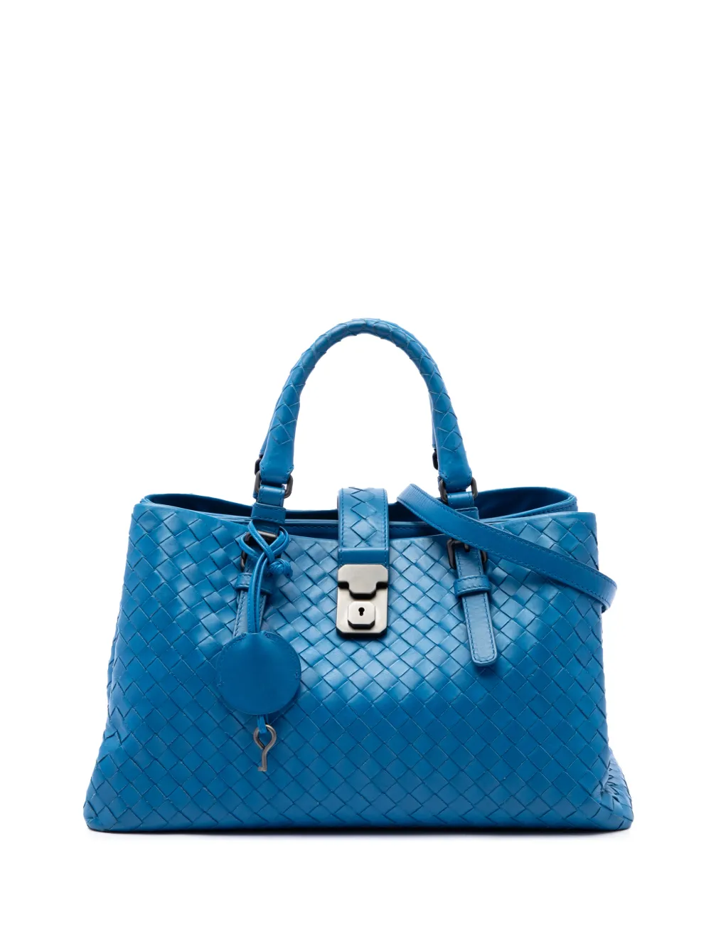Bottega Veneta Pre-Owned 2012-2026 Small Nappa Intrecciato Roma satchel - Blu