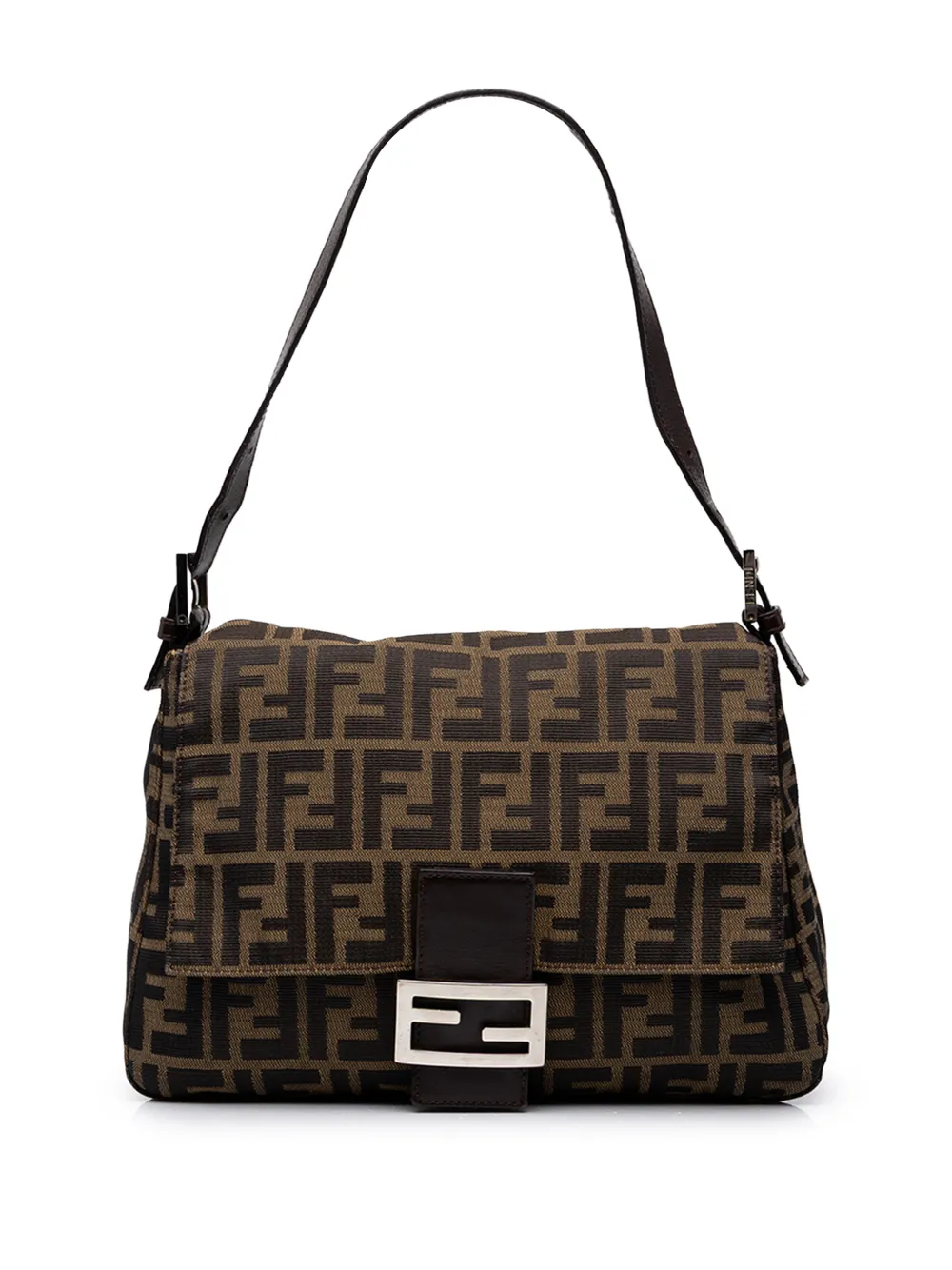 Fendi Pre-Owned 20th Century Zucca Canvas Mamma Forever shoulder bag - Brown