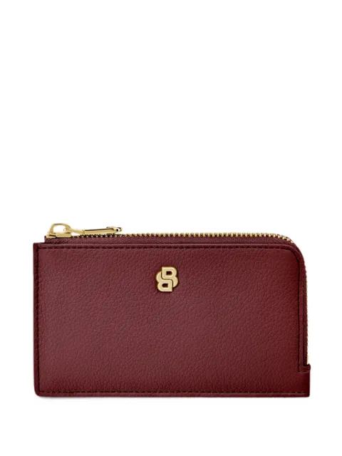 BOSS logo-plaque zip-around cardholder