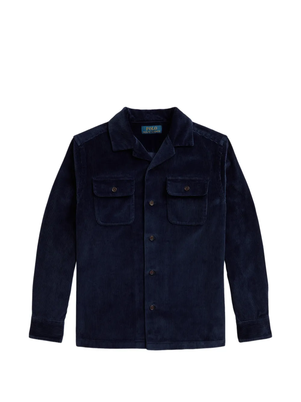 POLO RALPH LAUREN KIDS corduroy pocket-detail shirt - Blue