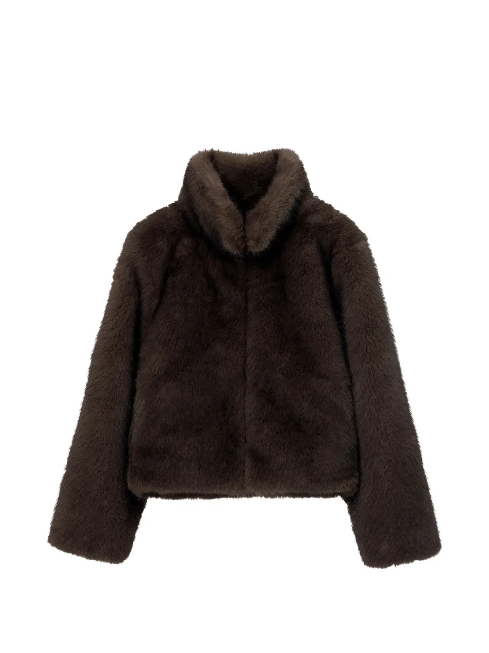 DUNST fold-over collar coat - Marrone