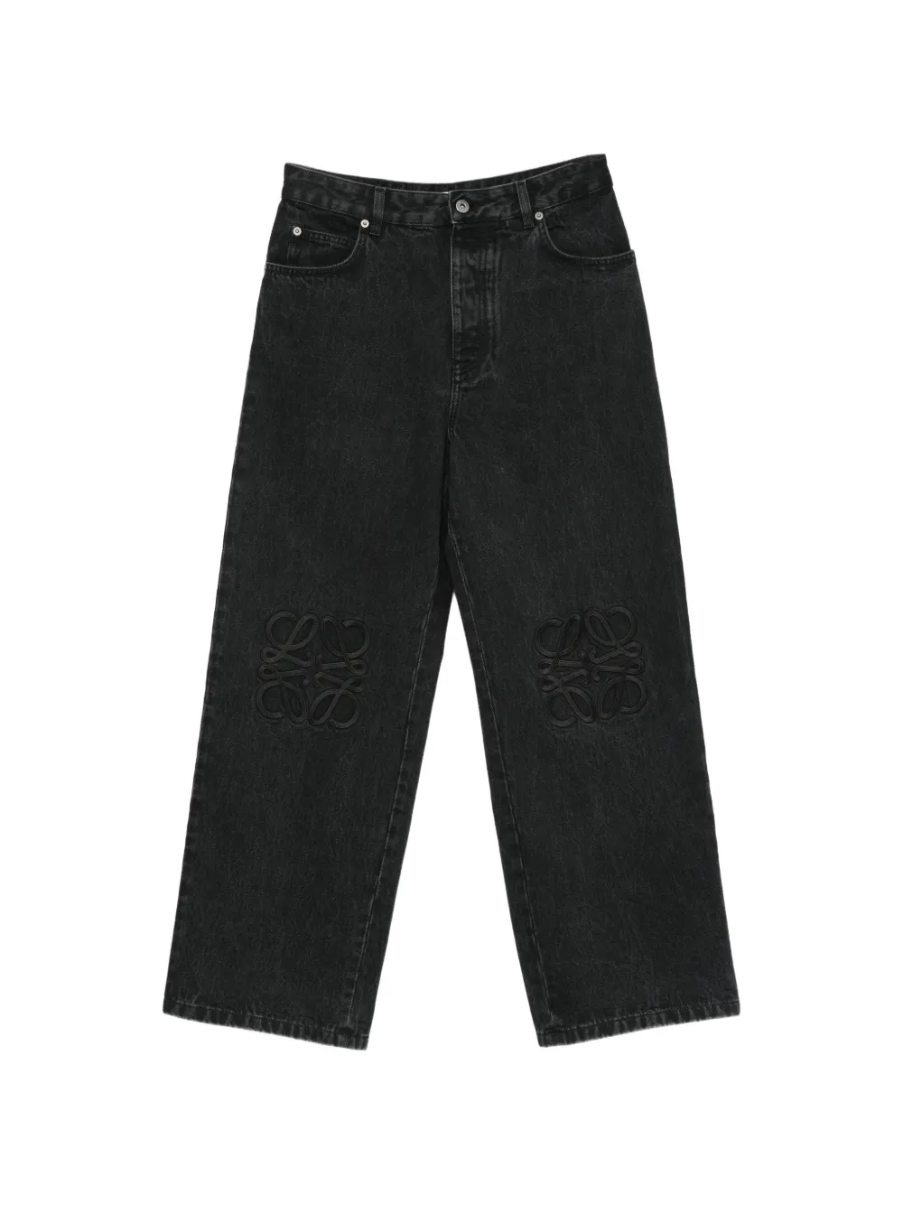 LOEWE Anagram-embroidered jeans - Nero