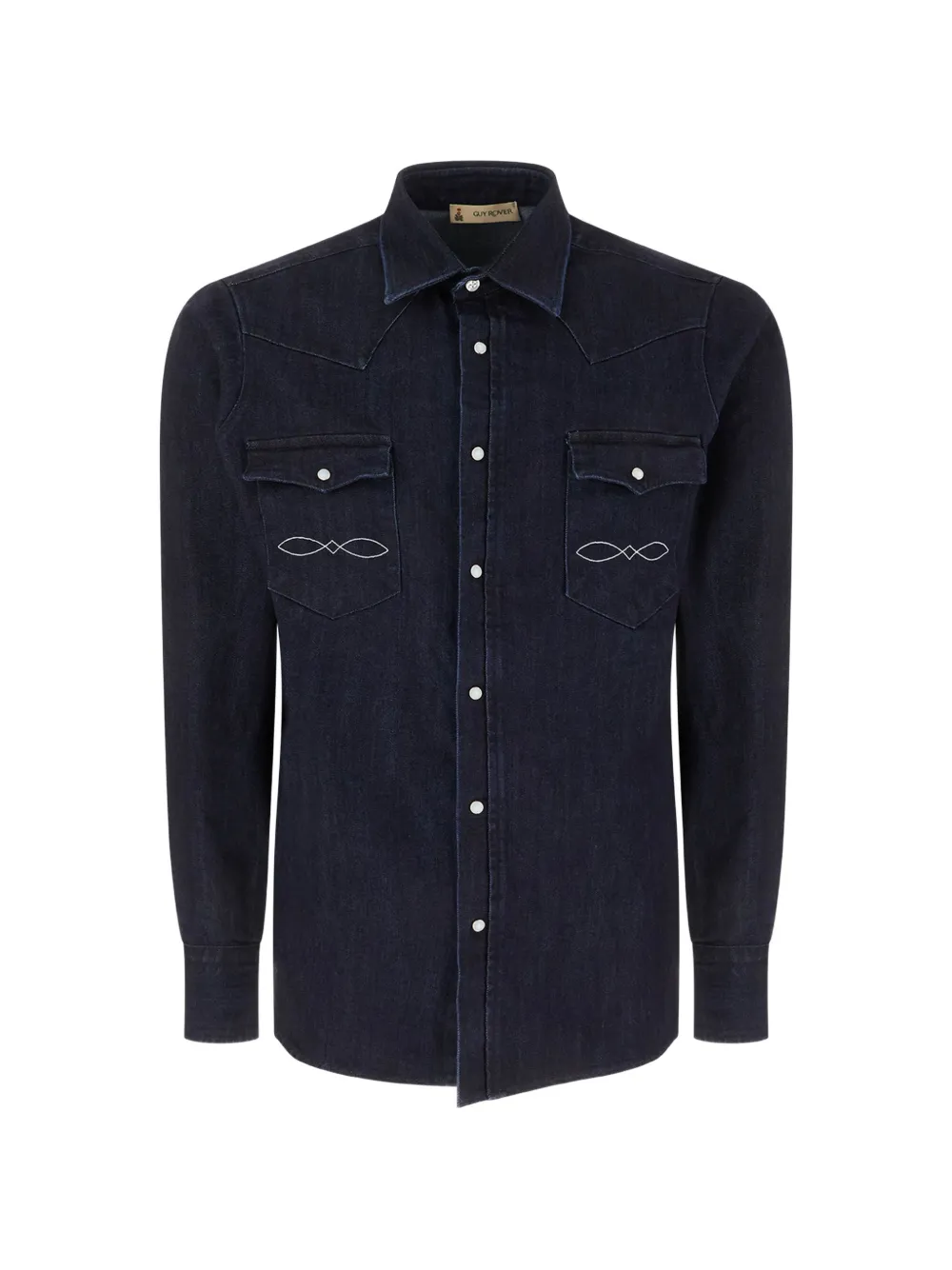 Guy Rover embroidered Western shirt - Blu
