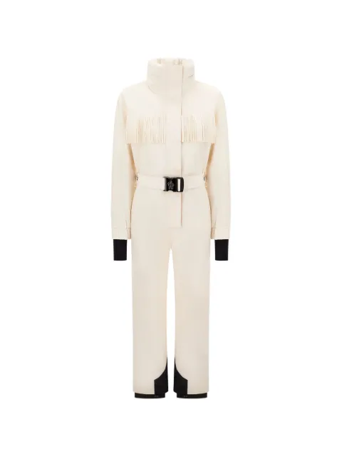 Moncler Grenoble fringe-trimmed belted ski suit