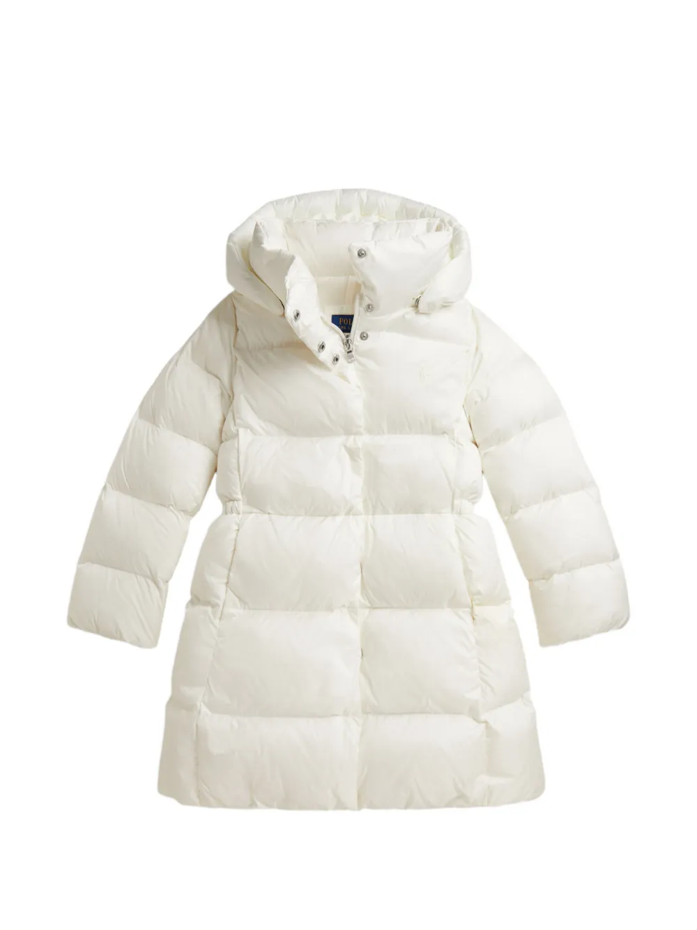 POLO RALPH LAUREN KIDS long hooded down jacket - White