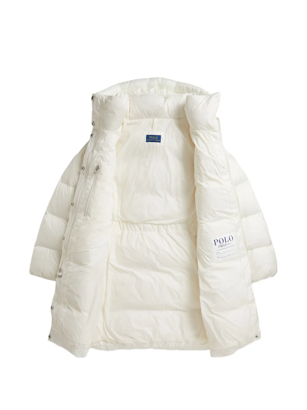POLO RALPH LAUREN KIDS long hooded down jacket Wit