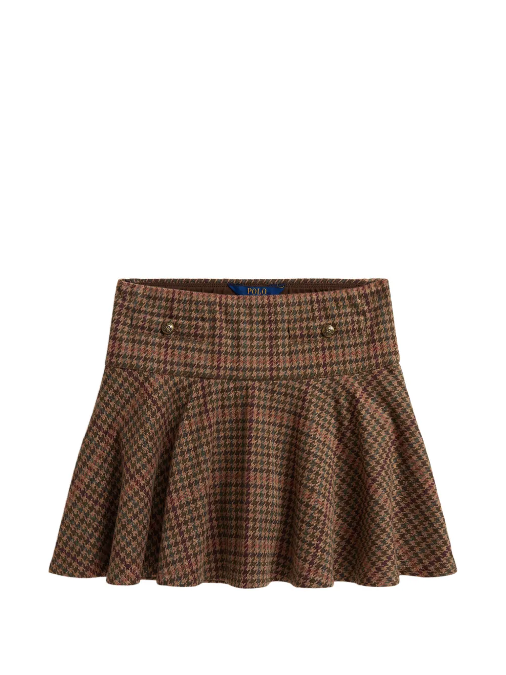 POLO RALPH LAUREN KIDS plaid double-knit skort Bruin