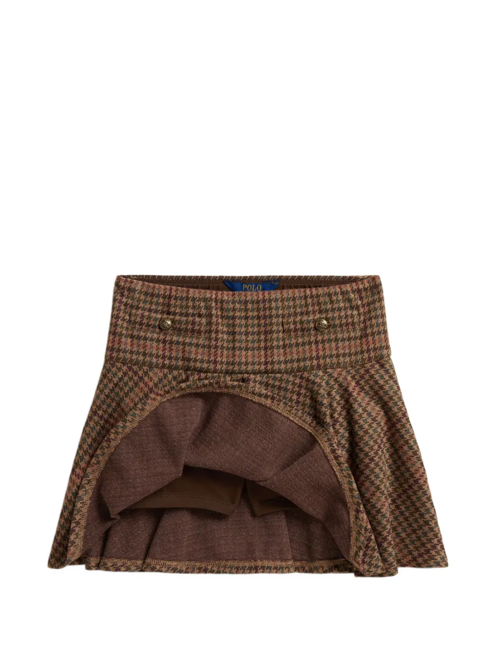 POLO RALPH LAUREN KIDS plaid double-knit skort Bruin