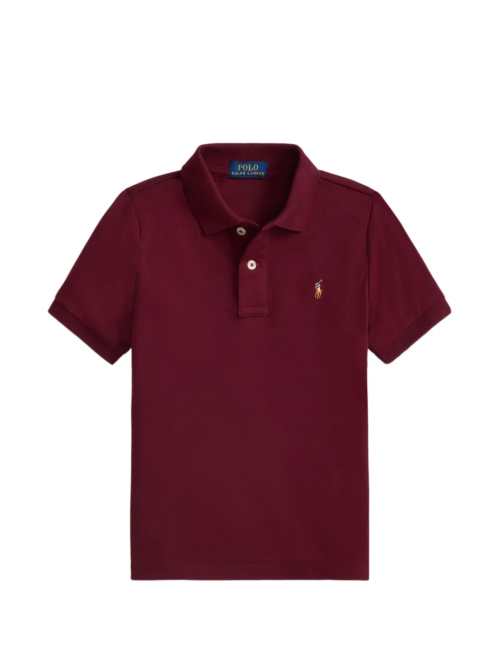 POLO RALPH LAUREN KIDS soft cotton polo shirt - Rosso